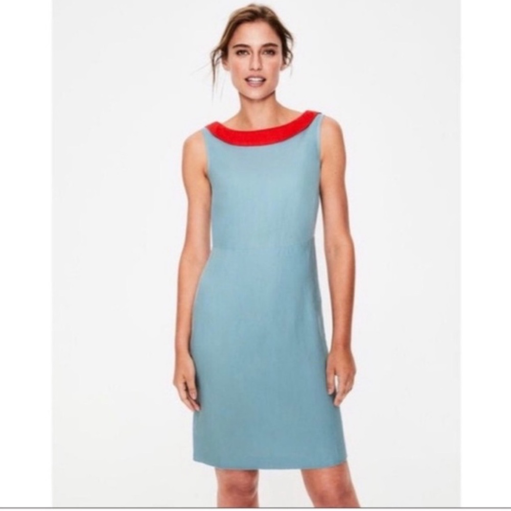 Elegant Red and Blue Women's Dress